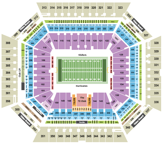 Hard Rock Stadium College Football Seating Chart